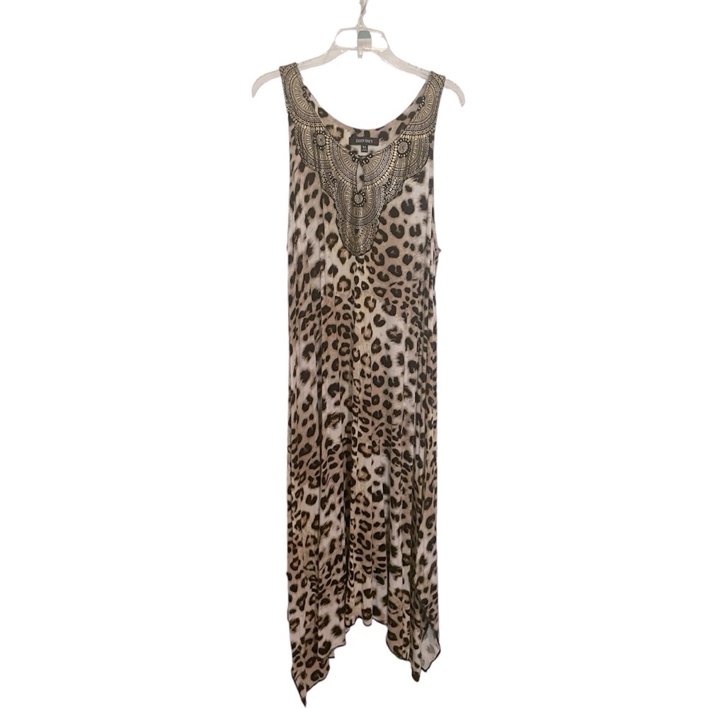 Ellen Tracy leopard print long dress